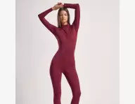 Combinaison ajusté col montant pour femmes tenue active de gym 