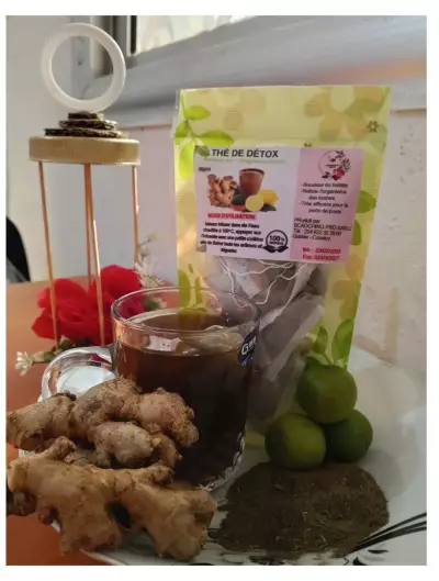 THÉ DÉTOX( moringa pur+ gingembre+ citron)