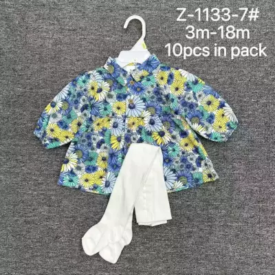 Robe avec collants pour enfants 100% coton