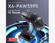Souris Gaming Attack Shark X6 – Précision Absolue & Recharge Magnétique