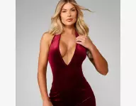 Combinaison courte en velours tenue de soirée pour fête et sorti en boîte de nuit 