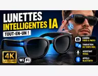 Lunettes Intelligente IA Multifonction Appel, Photo, Traducteur, Assistant Voca