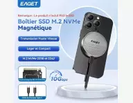 Boîtier SSD NVMe M.2 EAGET – USB 3.2 Gen 2 10 Gbps