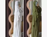 abaya + khimar en tissu jazz, très élégante et confortable