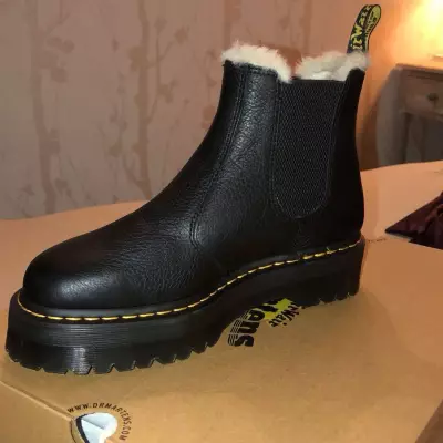 Chaussures Dr. Martens  2976 QUAD - Bottines à plateau - black/natural taille 44 à 45